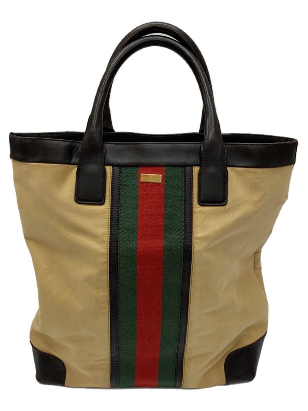 Gucci Sherry Line tote bag beige canvas brown leather